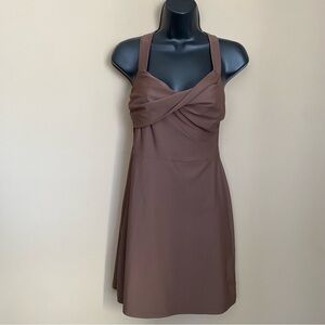 Shein Brown Crossover Tank Dress